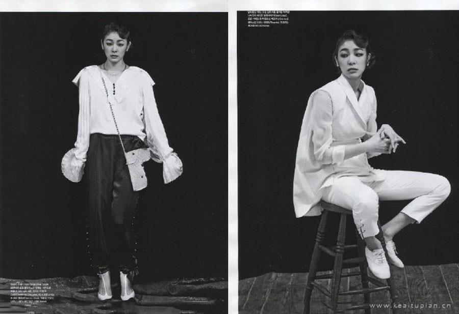 金妍儿黑白风格优雅写真图片