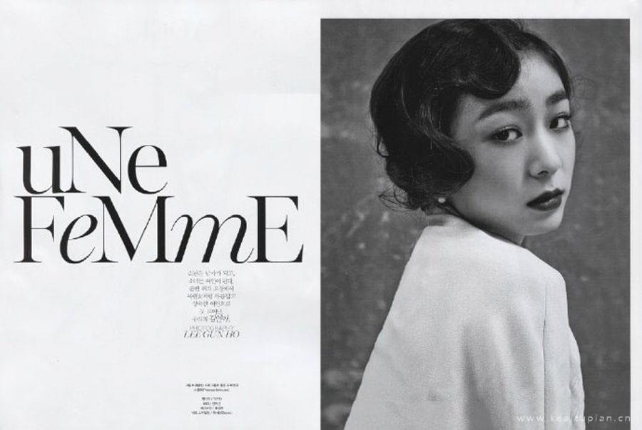 金妍儿黑白风格优雅写真图片