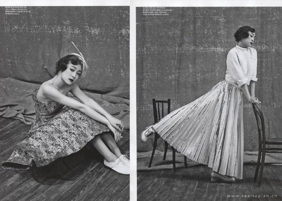 金妍儿黑白风格优雅写真图片