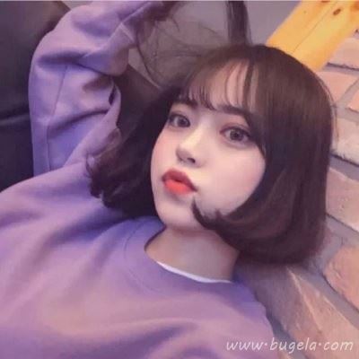 紫色系清纯女生头像图片