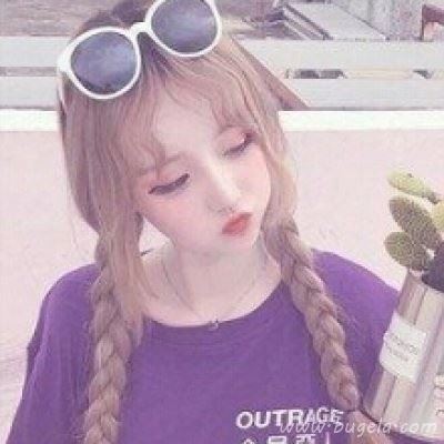 紫色系清纯女生头像图片