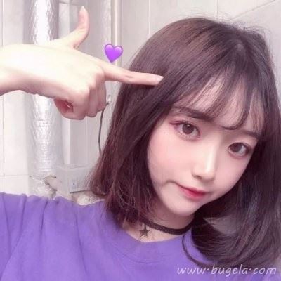 紫色系清纯女生头像图片