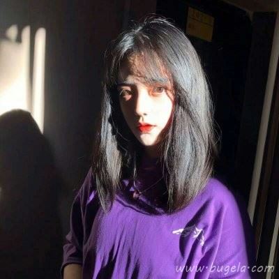紫色系清纯女生头像图片