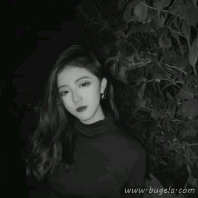 黑白风格酷酷女生头像图片