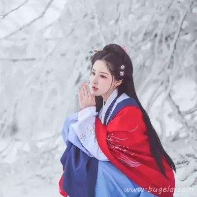 红色古风伤感古风女生头像图片