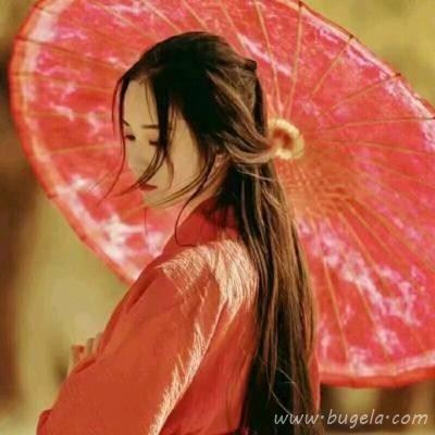 红色古风伤感古风女生头像图片