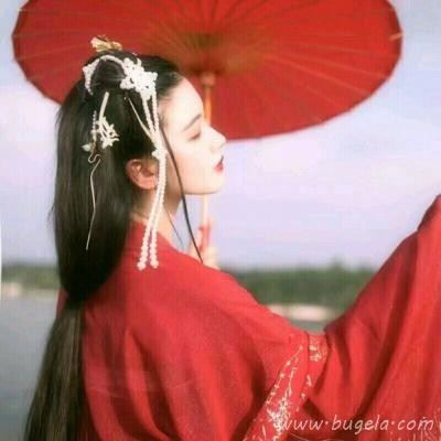 红色古风伤感古风女生头像图片