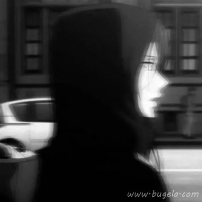 动漫黑白高冷孤独女头像图片