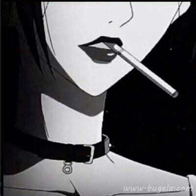 动漫黑白高冷孤独女头像图片