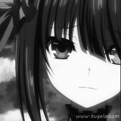 动漫黑白高冷孤独女头像图片