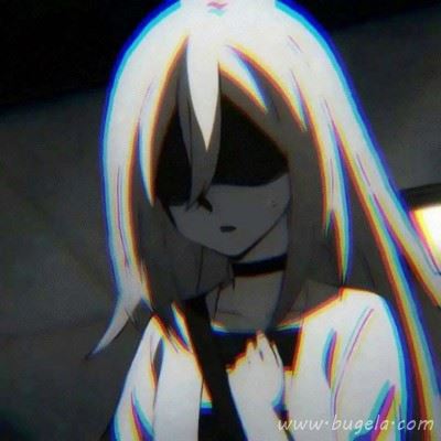 动漫黑白高冷孤独女头像图片