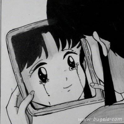 动漫黑白高冷孤独女头像图片