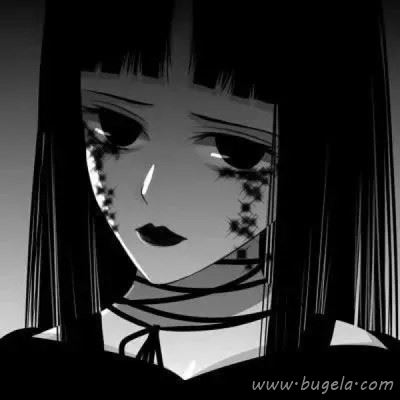 动漫黑白高冷孤独女头像图片