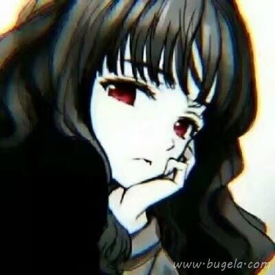 丧系动漫黑白女生头像 黑暗系病娇动漫女头像图片