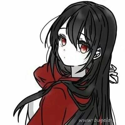 丧系动漫黑白女生头像 黑暗系病娇动漫女头像图片
