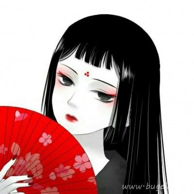 丧系动漫黑白女生头像 黑暗系病娇动漫女头像图片