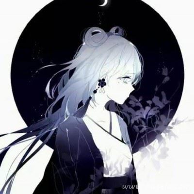 丧系动漫黑白女生头像 黑暗系病娇动漫女头像图片