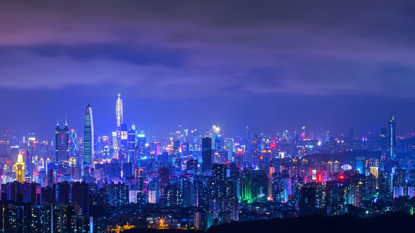 都市夜景璀璨美丽繁华摄影风景图 可爱美图