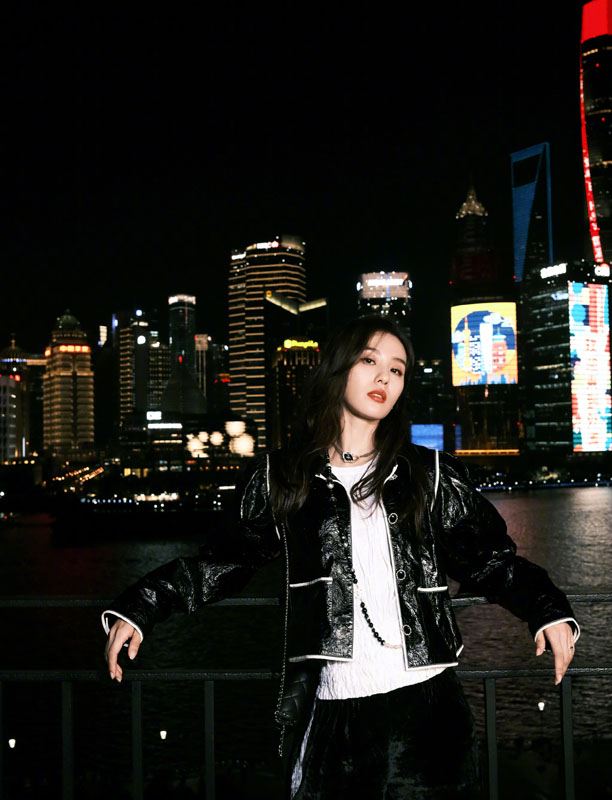 刘诗诗时尚夜拍写真图片