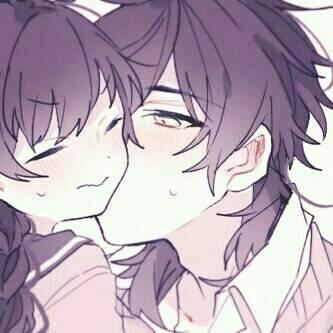 情侣头像好看动漫一对一 半身可爱图片