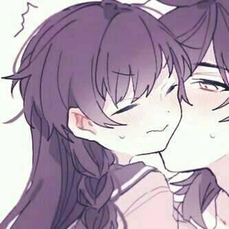 情侣头像好看动漫一对一 半身可爱图片