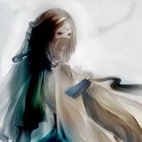 侧脸女生头像意境唯美手绘_微信头像大全图片