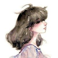 侧脸女生头像意境唯美手绘_微信头像大全图片