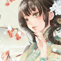 侧脸女生头像意境唯美手绘_微信头像大全图片