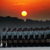 国庆阅兵女兵方队唯美头像_微信头像大全图片