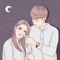 漫画情侣头像超可爱唯美_微信头像大全图片