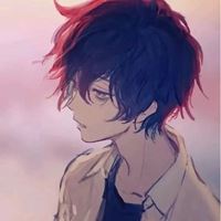 动漫忧郁男女头双手奉上_微信头像大全图片