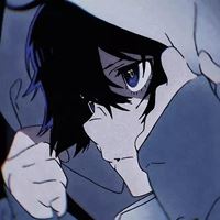 动漫忧郁男女头双手奉上_微信头像大全图片