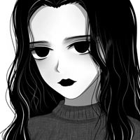 忧郁美美女/丧气/黑白忧郁_微信头像大全图片