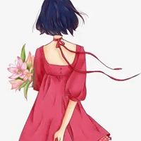 最新唯美温柔的捧花女生背影头像_微信头像大全图片