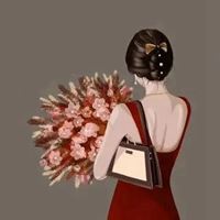 最新唯美温柔的捧花女生背影头像_微信头像大全图片