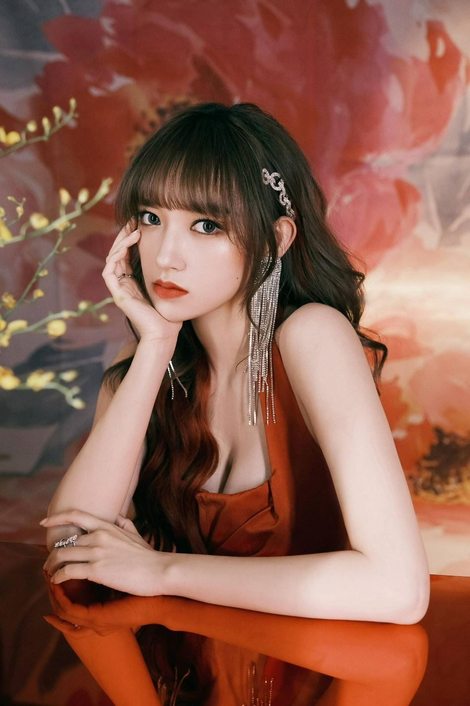 程潇红色超短裙清纯又性感写真