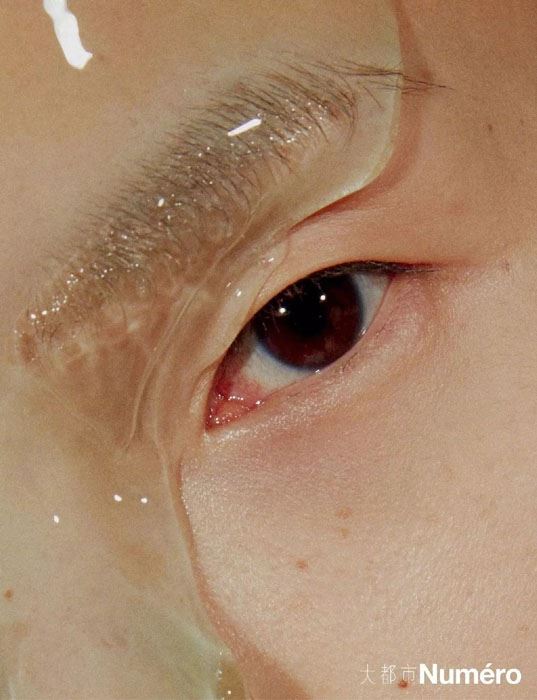 超模雎晓雯湿发清冷气质写真图片