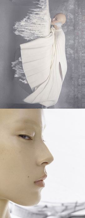 雎晓雯光头造型时尚新奇写真图片