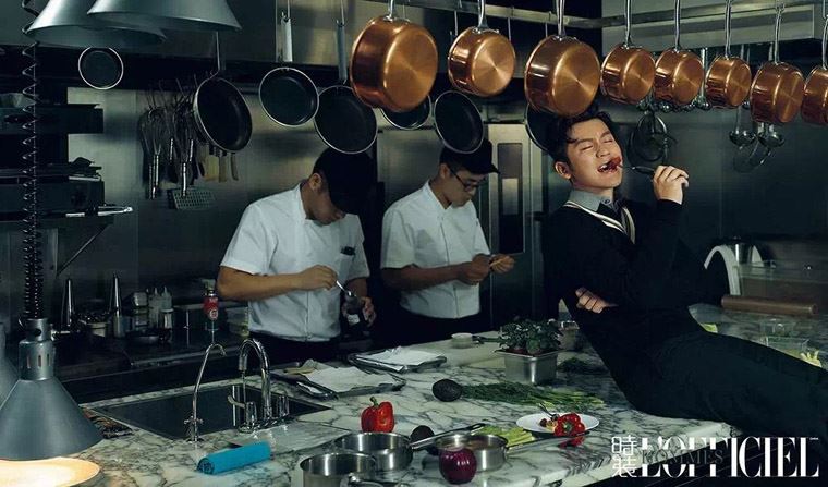 李晨复古时尚写真图片