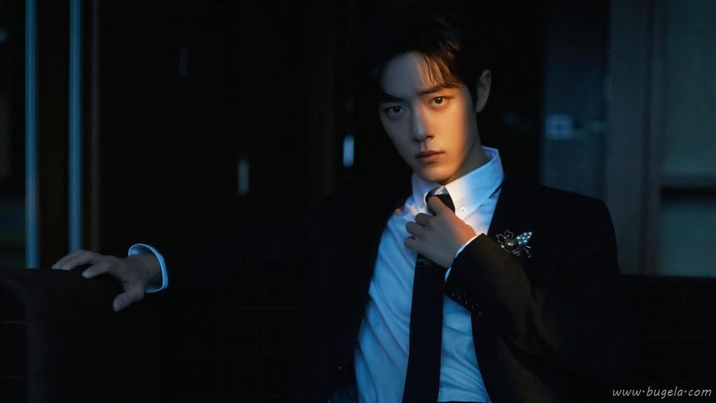 肖战天秤刺绣西服帅气迷人写真图片