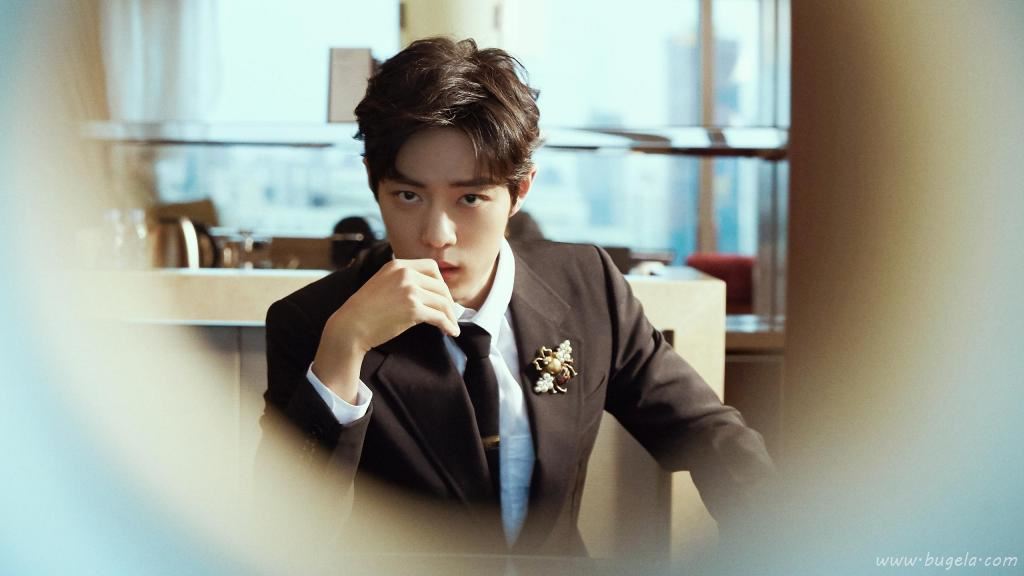 肖战天秤刺绣西服帅气迷人写真图片