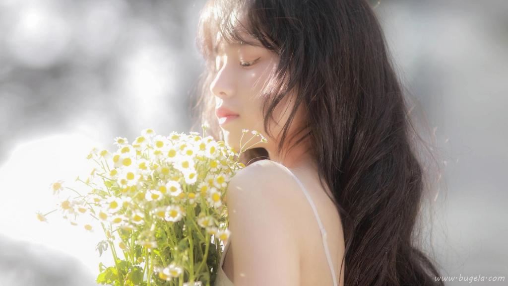 倩丽的美女清新图片
