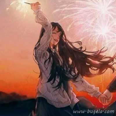 漂亮的动漫情人cp一左一右头像图片