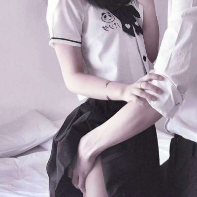黑色jk情侣头像制服 个性qq情侣头像图片