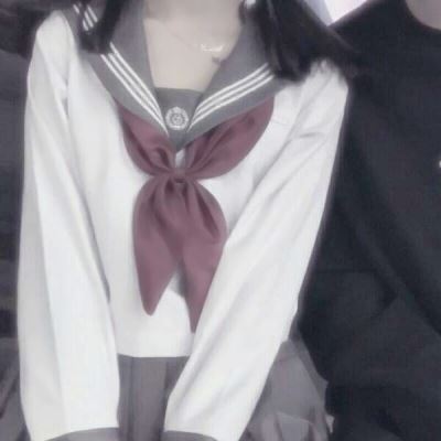 黑色jk情侣头像制服 个性qq情侣头像图片