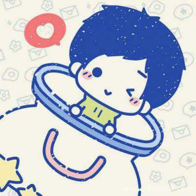 呆萌乖巧的卡通恋人头像图片