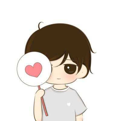 呆萌乖巧的卡通恋人头像图片