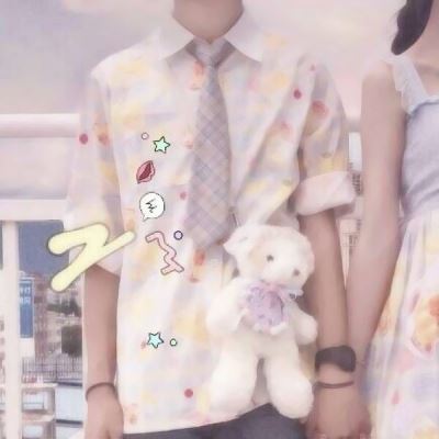 黑色jk情侣头像制服 个性qq情侣头像图片