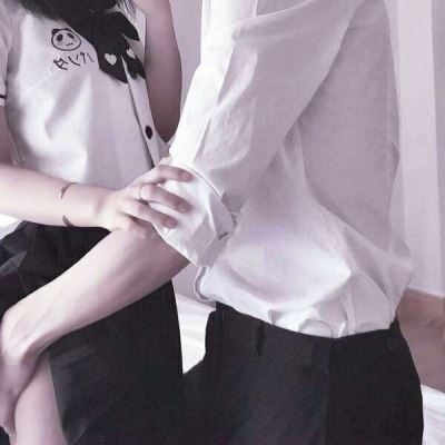 黑色jk情侣头像制服 个性qq情侣头像图片