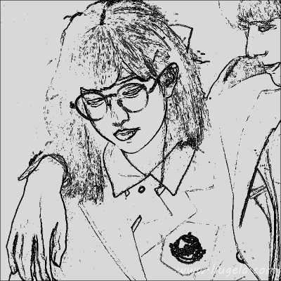 简单动漫情头黑白一对头像图片